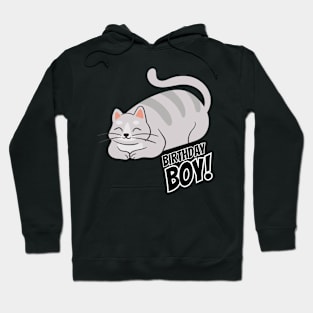 Birthday boy Tshirt with cute cat Hoodie